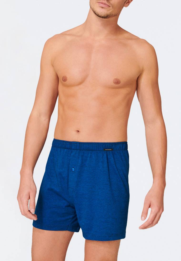 Schiesser Boxershorts 2er-Pack Jersey schwarz/ blau - Boxershorts Multipack
