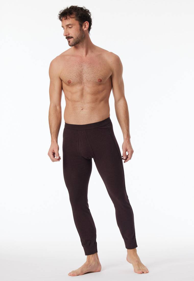 Schiesser Hose lang braun-meliert - Comfort Fit