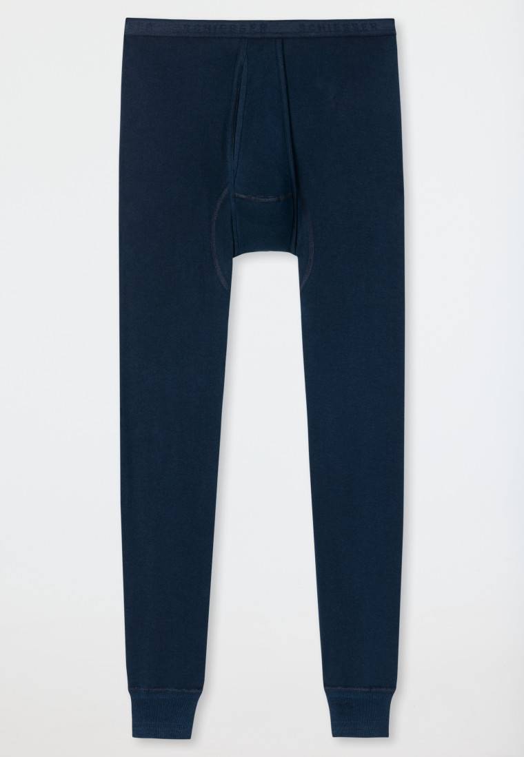 Schiesser Unterhose lang mit Eingriff nachtblau - Original Feinripp 2025