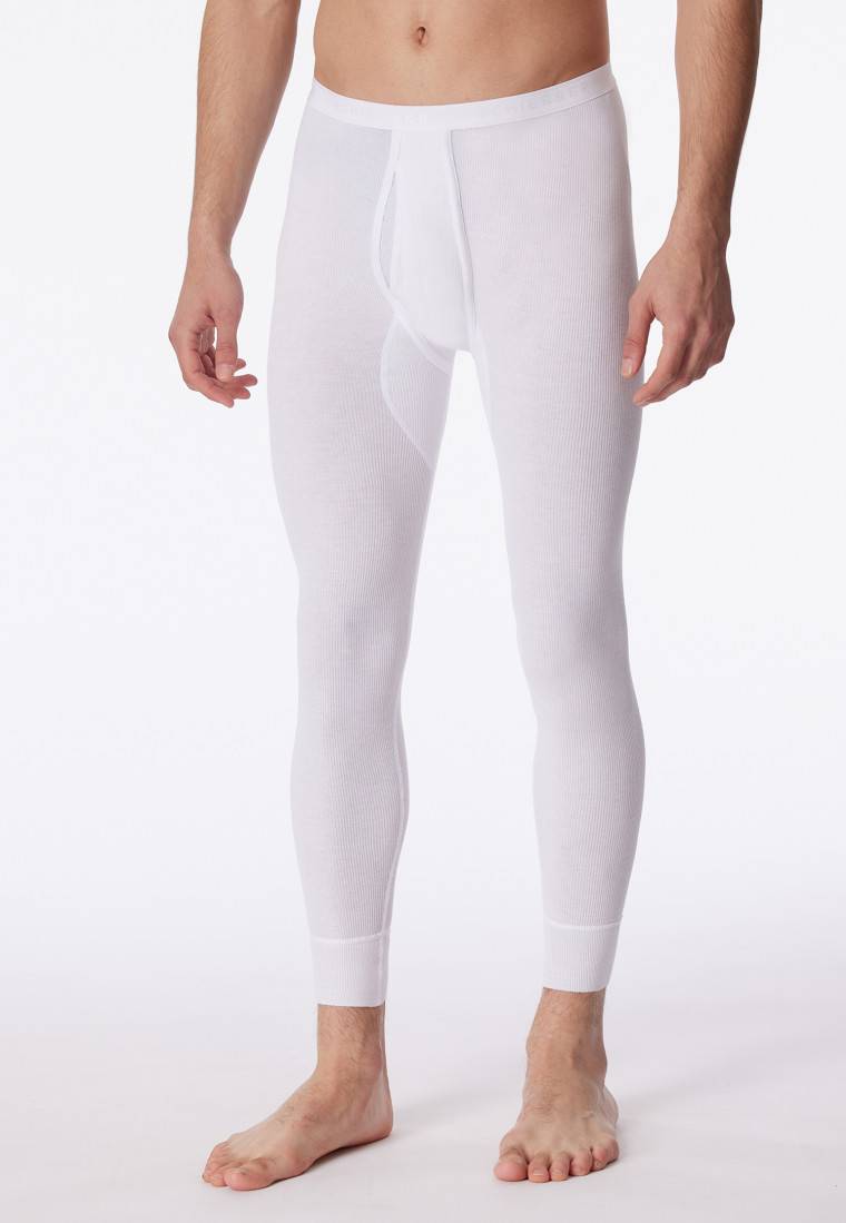 Schiesser Unterhose lang mit Eingriff weiß - Original Doppelripp Outlet
