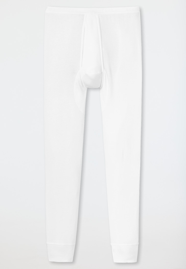 Schiesser Unterhose lang mit Eingriff weiß - Original Feinripp Auslauf