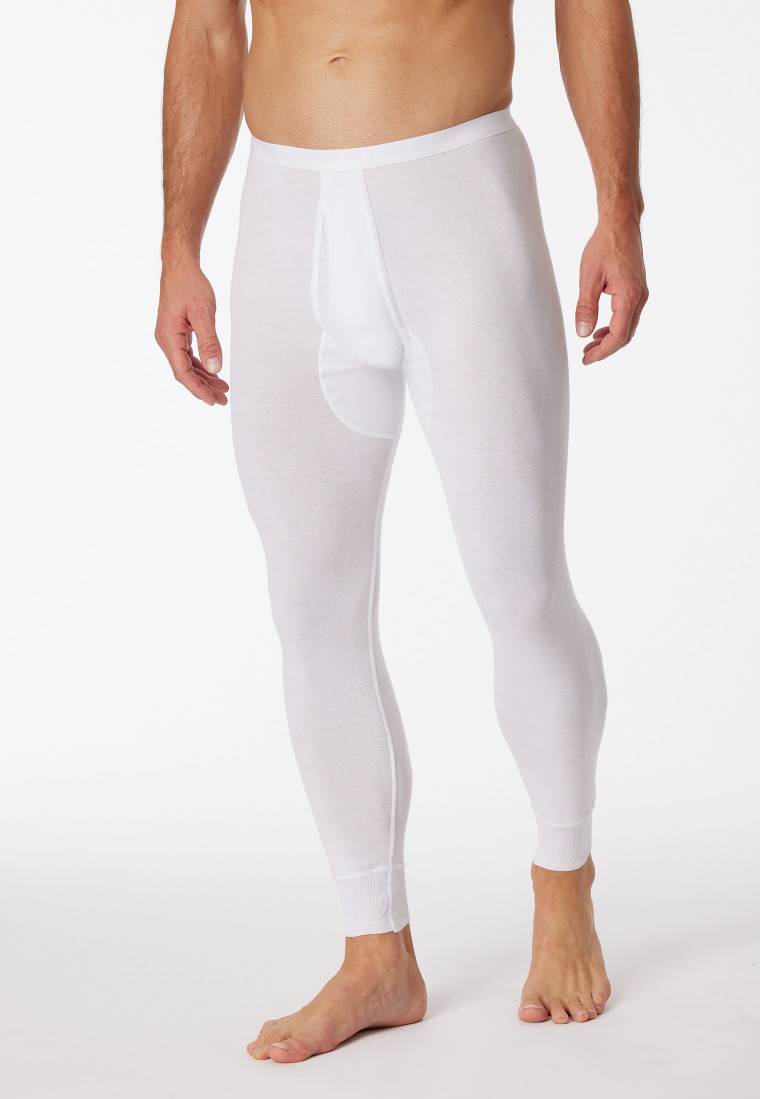 Schiesser Unterhose lang mit Eingriff weiß - Original Feinripp Auslauf
