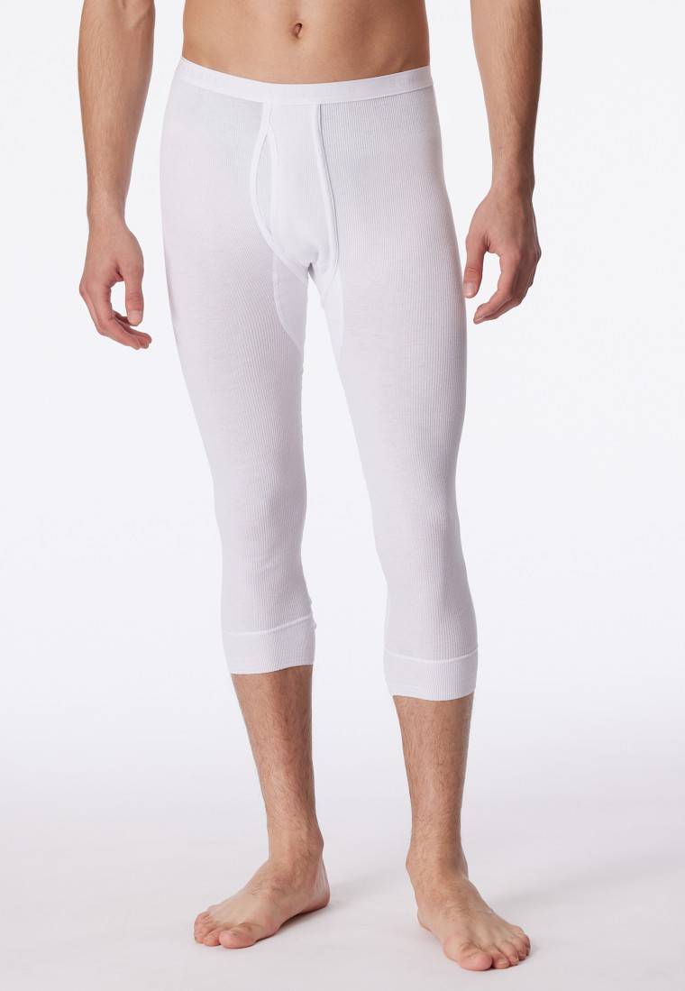 Schiesser Unterhose 3/4-lang mit Eingriff weiß - Original Doppelripp Angebote