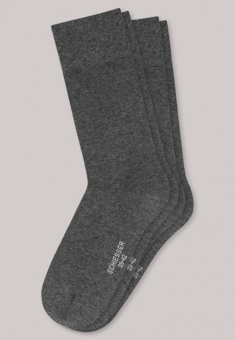 Schiesser Herrensocken 2er-Pack anthrazit melange - Long Life Cool Großer Ausverkauf