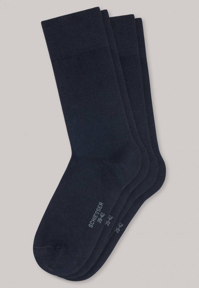 Schiesser Herrensocken 2er-Pack nachtblau - Long Life Cool Online Shopping