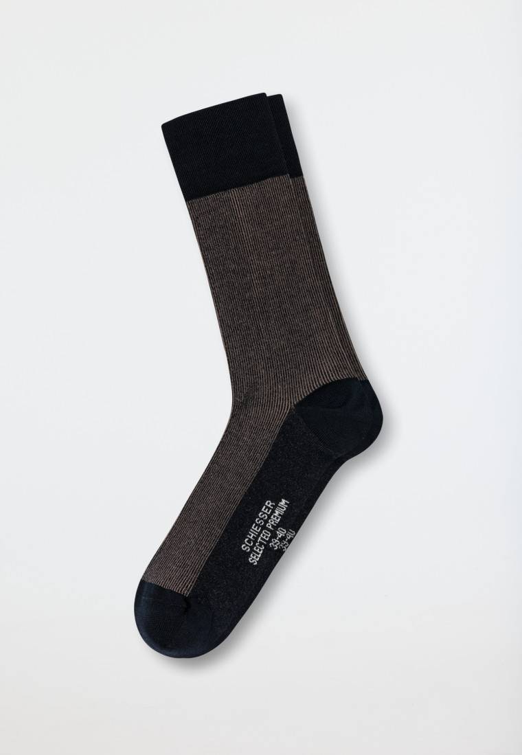 Schiesser Herrensocken merzerisierte Baumwolle gerippt sahara - selected! premium Saisonschlussverkauf