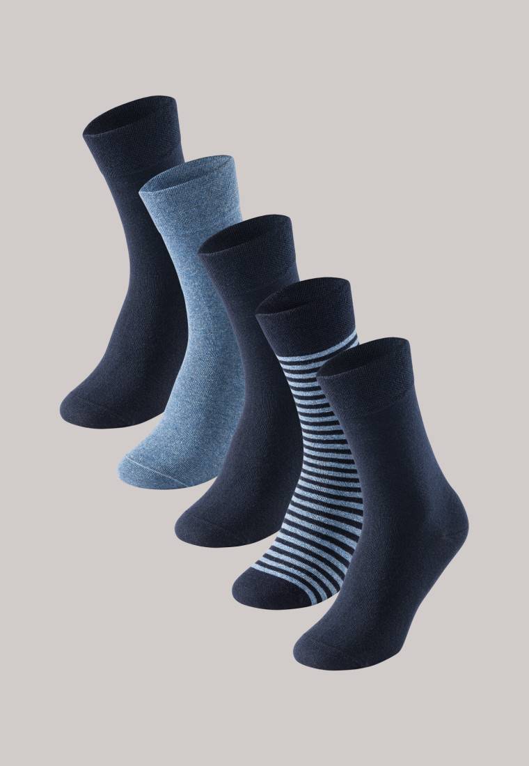 Schiesser Herrensocken 5er-Pack stay fresh nachtblau-graumeliert - Bluebird Valentinstagsangebot