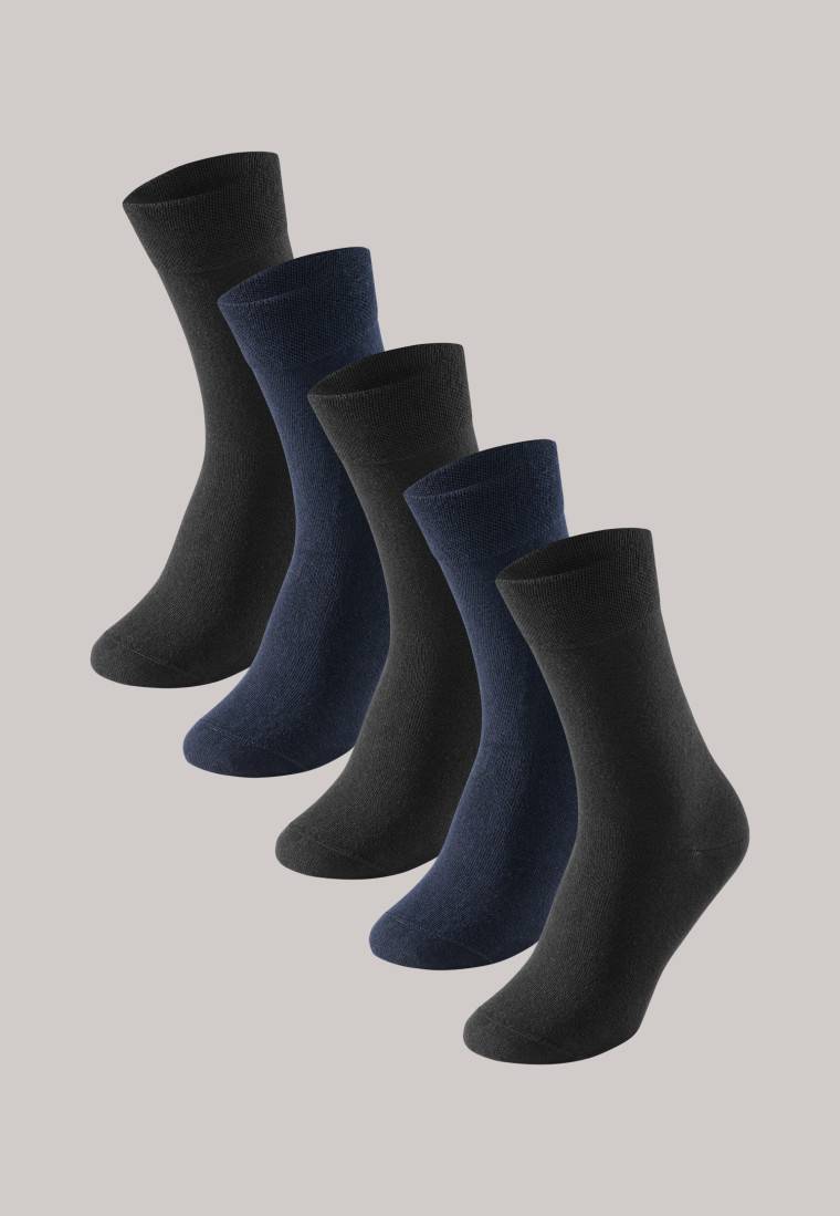 Schiesser Herrensocken 5er-Pack stay fresh nachtblau-schwarz - Bluebird Top Angebot