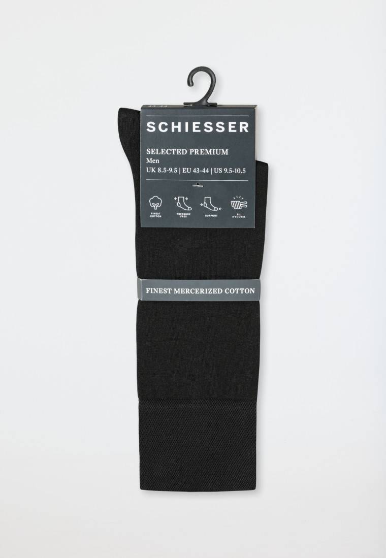 Schiesser Herrensocken merzerisierte Baumwolle schwarz - selected! premium Zeitlich begrenztes Angebot