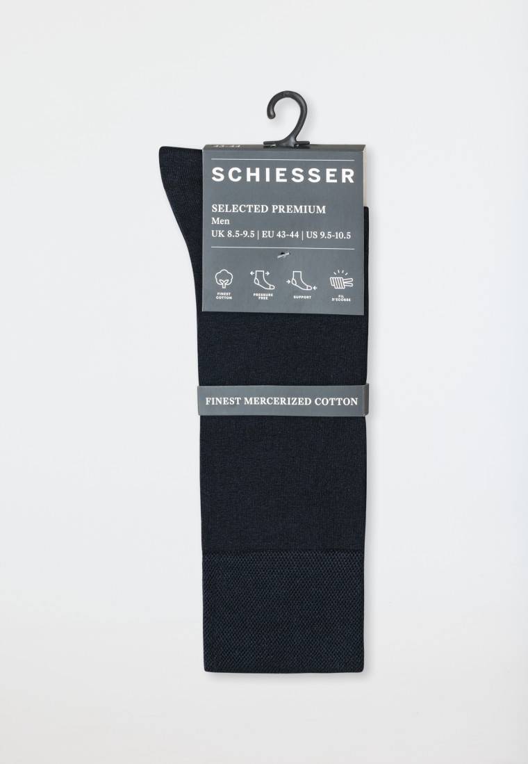 Schiesser Herrensocken merzerisierte Baumwolle nachtblau - selected! premium Neuheiten