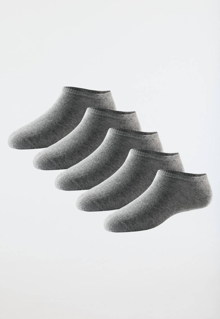 Schiesser Herrensneaker Fünferpack Stay Fresh silbergrau-meliert - Bluebird