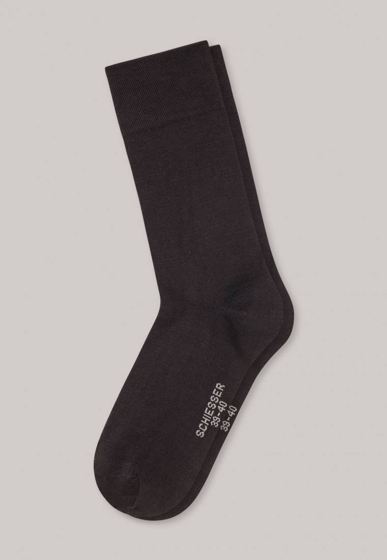 Schiesser Herrensocken merzerisierte Baumwolle dunkelbraun - selected! premium Räumungsverkauf