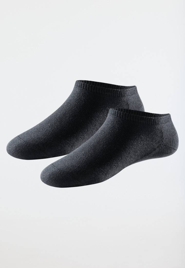 Schiesser Herrensneaker 2er-Pack Organic Cotton schwarz - 95/5