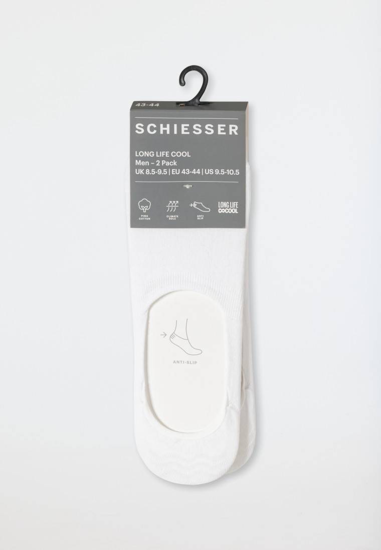 Schiesser Inshoe-Herrensocken 2er-Pack weiss - Long Life Cool Riesige Ersparnisse