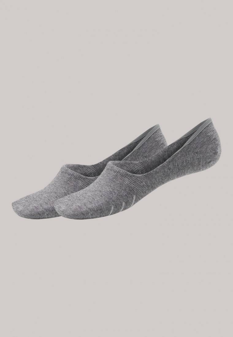 Schiesser Inshoe-Herrensocken 2er-Pack silbergrau meliert - Long Life Cool