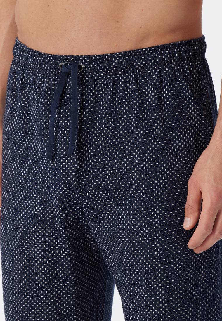Schiesser Schlafanzug lang Jersey blau - Ebony Neueste Stile