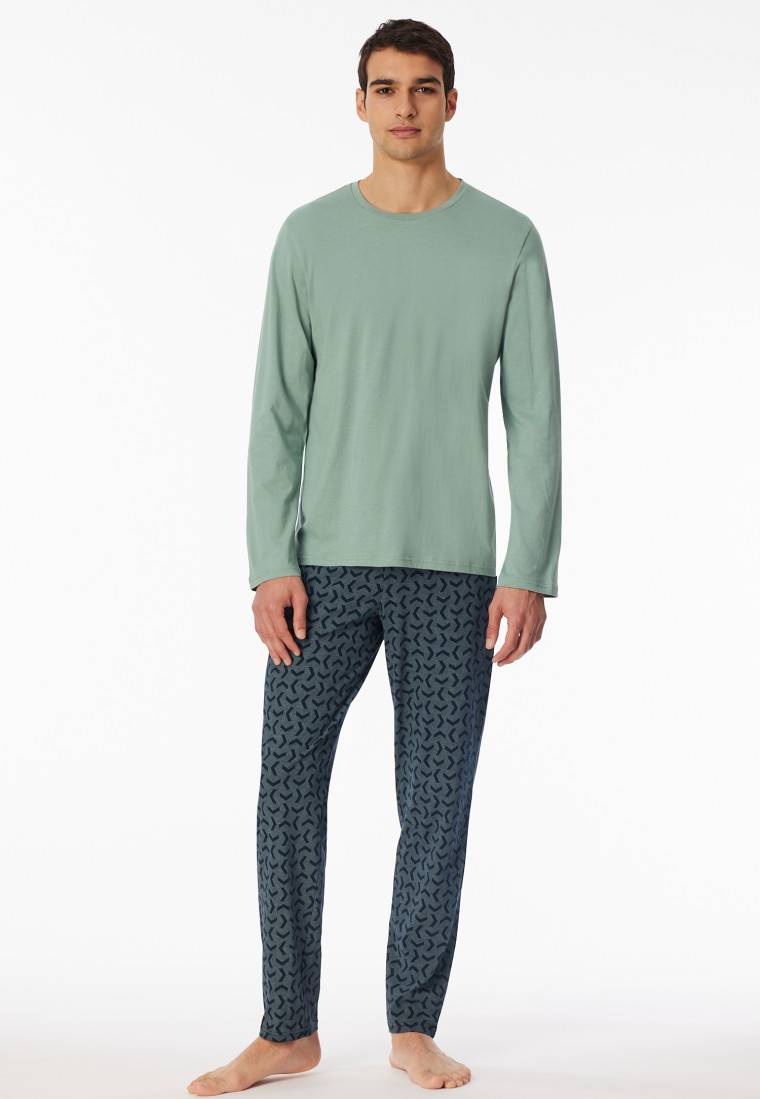 Schiesser Schlafanzug lang linde - Casual Essentials Zeitbegrenzte Promotion