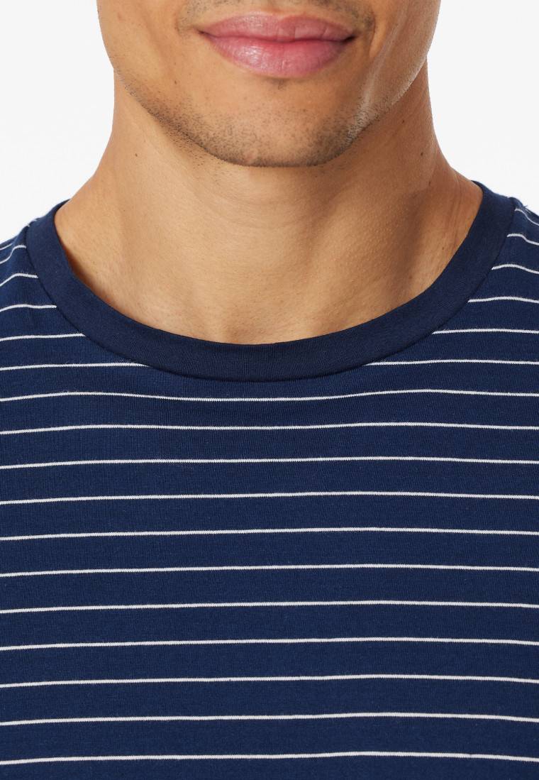 Schiesser Schlafanzug lang Streifen admiral - Casual Essentials Speichern exportieren