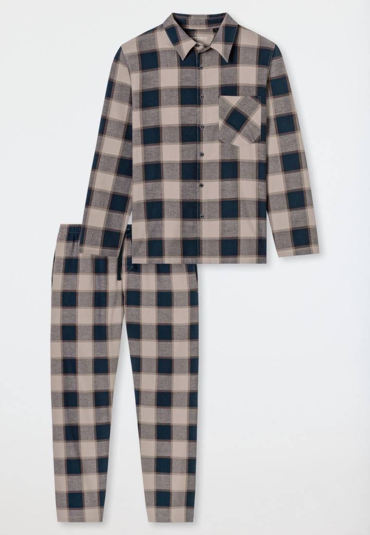 Schiesser Pyjama Webware Flanell natur kariert - Selected Premium Warming Angebote
