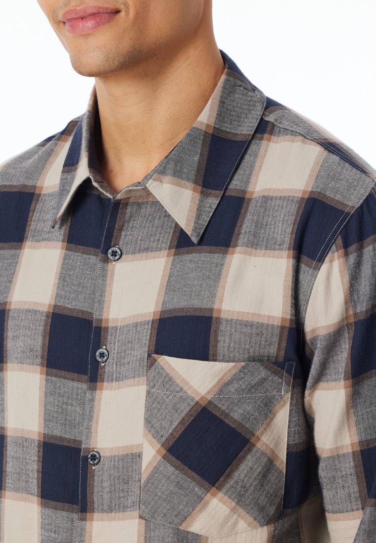 Schiesser Pyjama Webware Flanell natur kariert - Selected Premium Warming Angebote