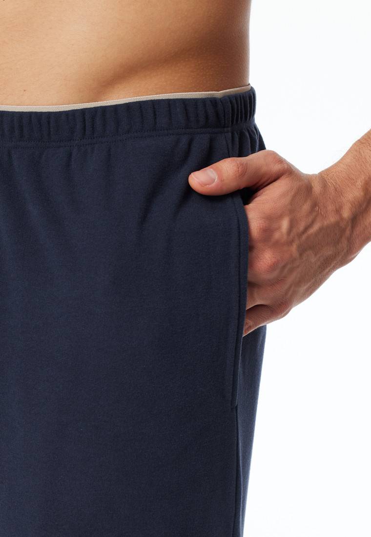 Schiesser Schlafanzug lang Interlock nachtblau - Selected Premium Warming Günstiger Verkauf