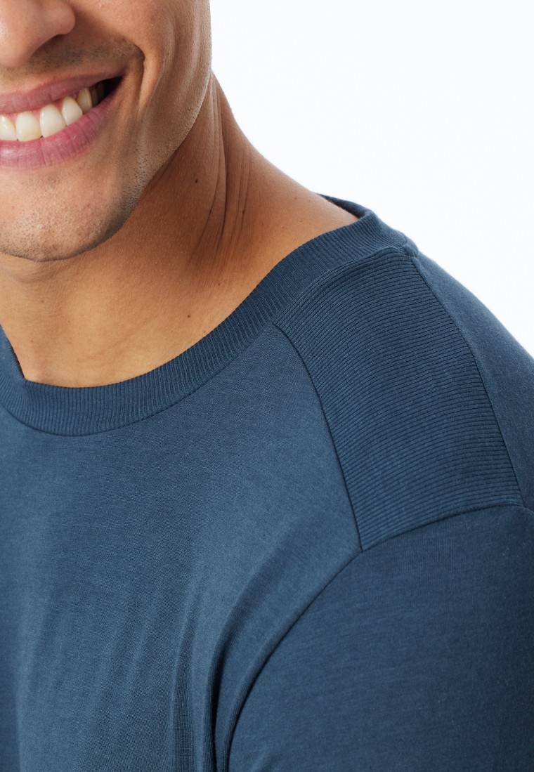 Schiesser Schlafanzug lang dunkelblau - Modern Nightwear Kostenloser Versand