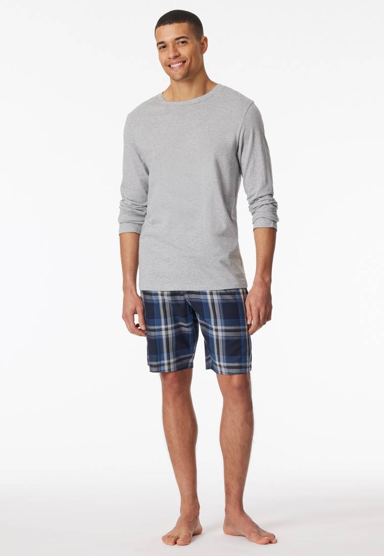 Schiesser Shirt langarm grau-meliert - Mix+Relax Online Shopping