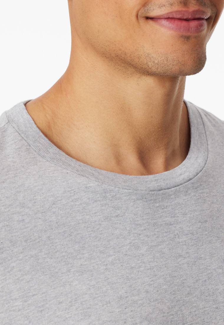 Schiesser Shirt langarm grau-meliert - Mix+Relax Online Shopping