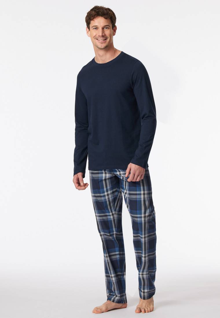 Schiesser Shirt langarm nachtblau - Mix+Relax Preisnachlass