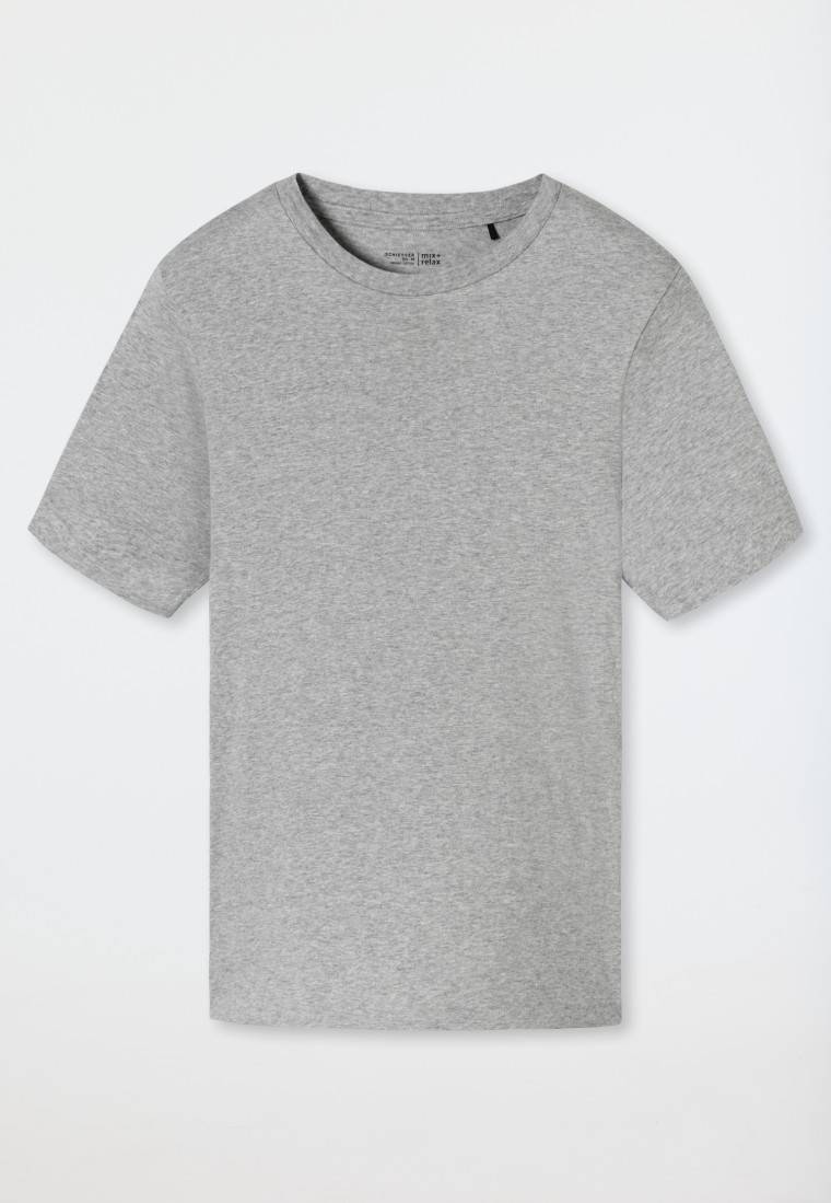 Schiesser Shirt kurzarm grau-meliert - Mix+Relax Cyber Monday