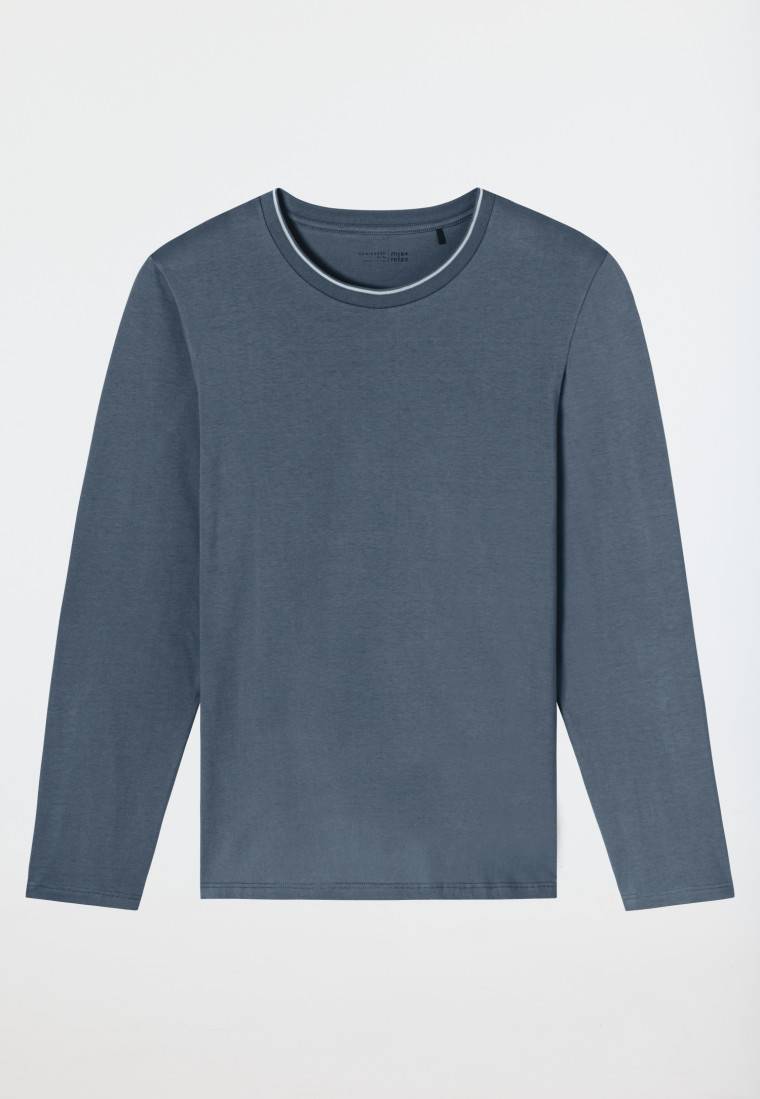Schiesser Shirt langarm jeansblau - Mix+Relax Osterangebot