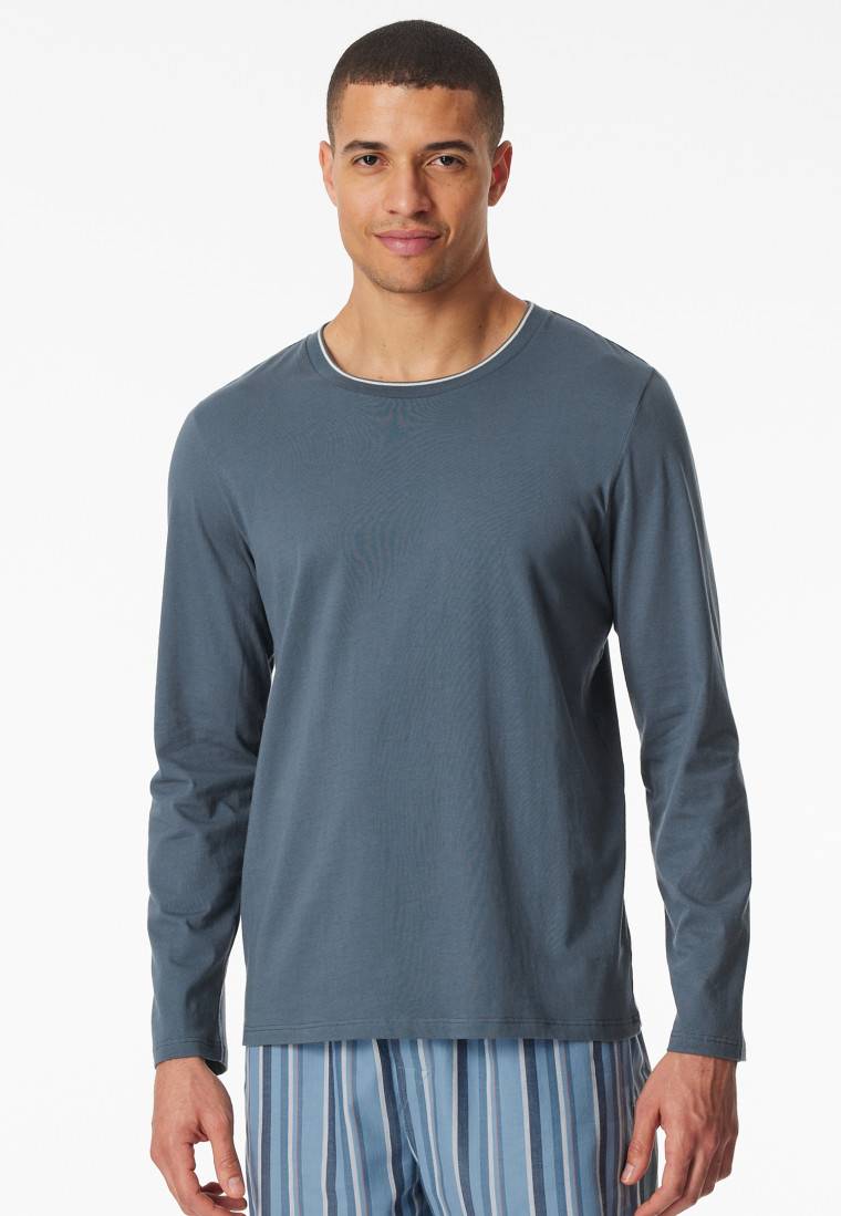 Schiesser Shirt langarm jeansblau - Mix+Relax Osterangebot