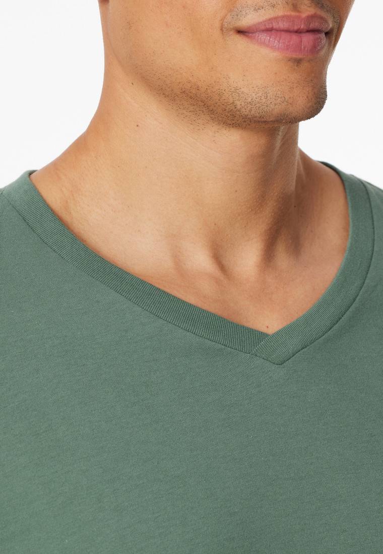 Schiesser Shirt langarm V-Ausschnitt grün - Mix+Relax Muttertagsangebot