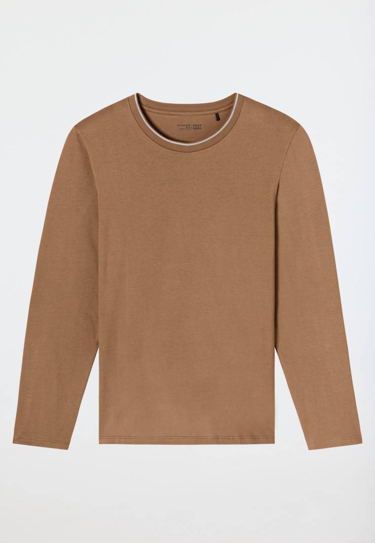 Schiesser Shirt langarm whisky - Mix+Relax Große Rabatte