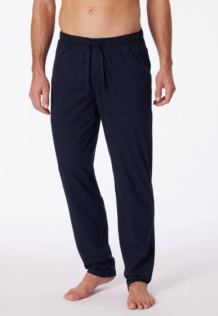 Schiesser Loungehose lang Jersey dunkelblau - Mix+Relax VIP-Rabatte