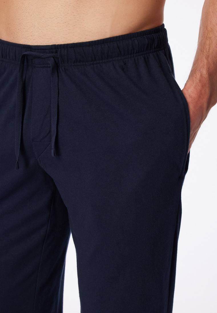 Schiesser Loungehose lang Jersey dunkelblau - Mix+Relax VIP-Rabatte