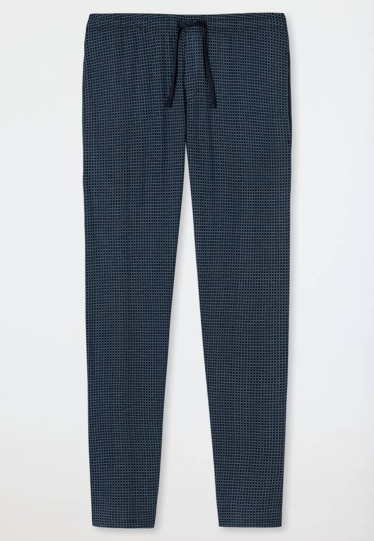Schiesser Loungehose lang Jersey dunkelblau-gemustert - Mix+Relax Wochenangebot