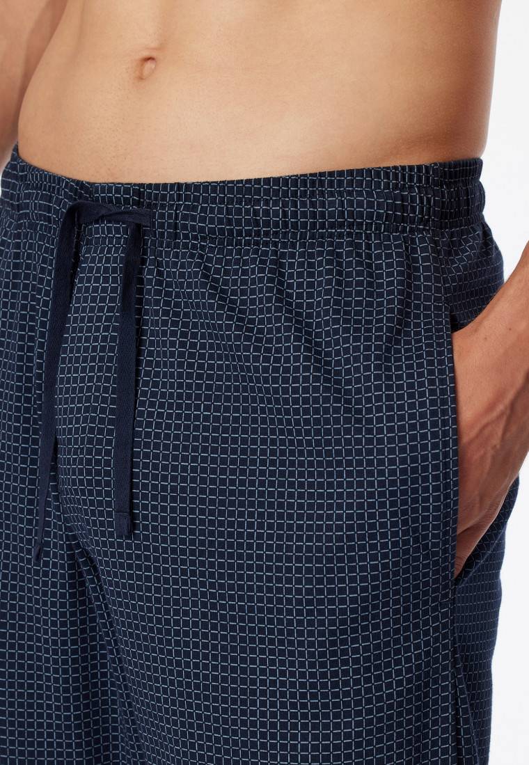 Schiesser Loungehose lang Jersey dunkelblau-gemustert - Mix+Relax Wochenangebot