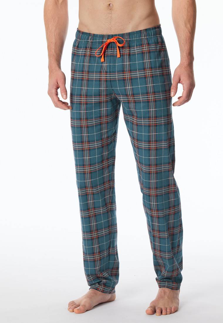 Schiesser Loungehose lang Organic Cotton kariert mehrfarbig - Mix+Relax Kostenlose Rückgabe
