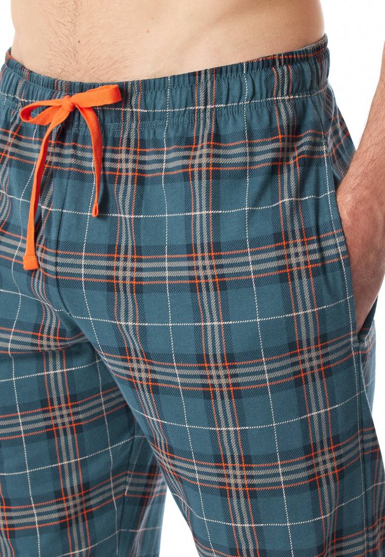 Schiesser Loungehose lang Organic Cotton kariert mehrfarbig - Mix+Relax Kostenlose Rückgabe