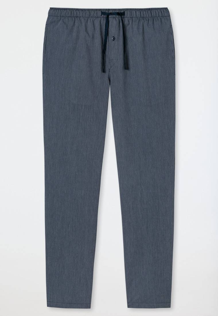 Schiesser Loungehose lang Webware dunkelblau gestreift - Mix+Relax Begrenzte Freigabe