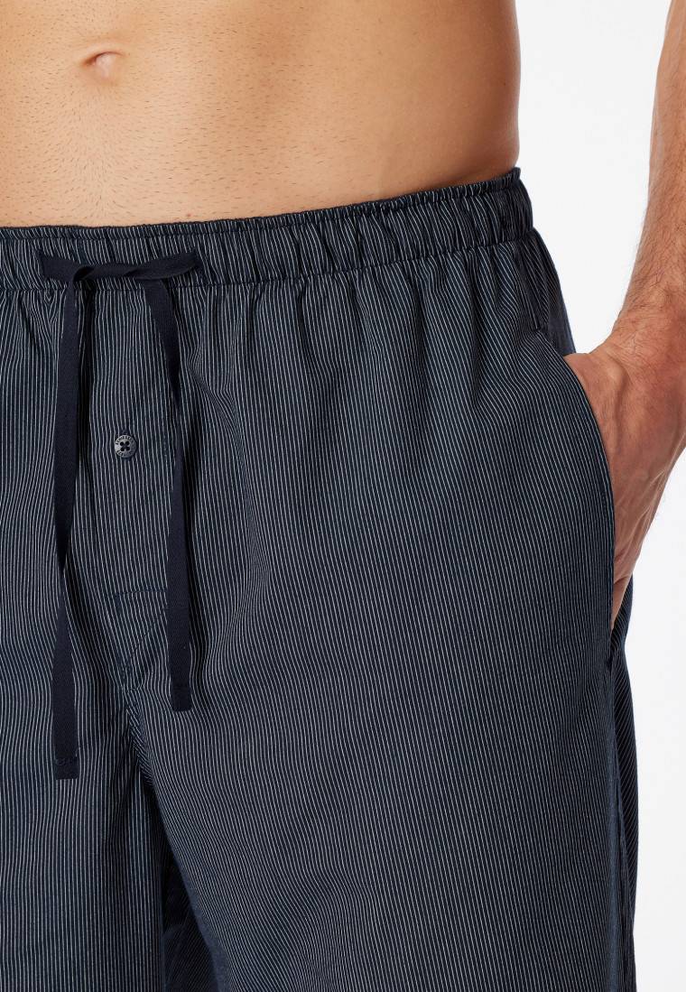 Schiesser Loungehose lang Webware dunkelblau gestreift - Mix+Relax Begrenzte Freigabe