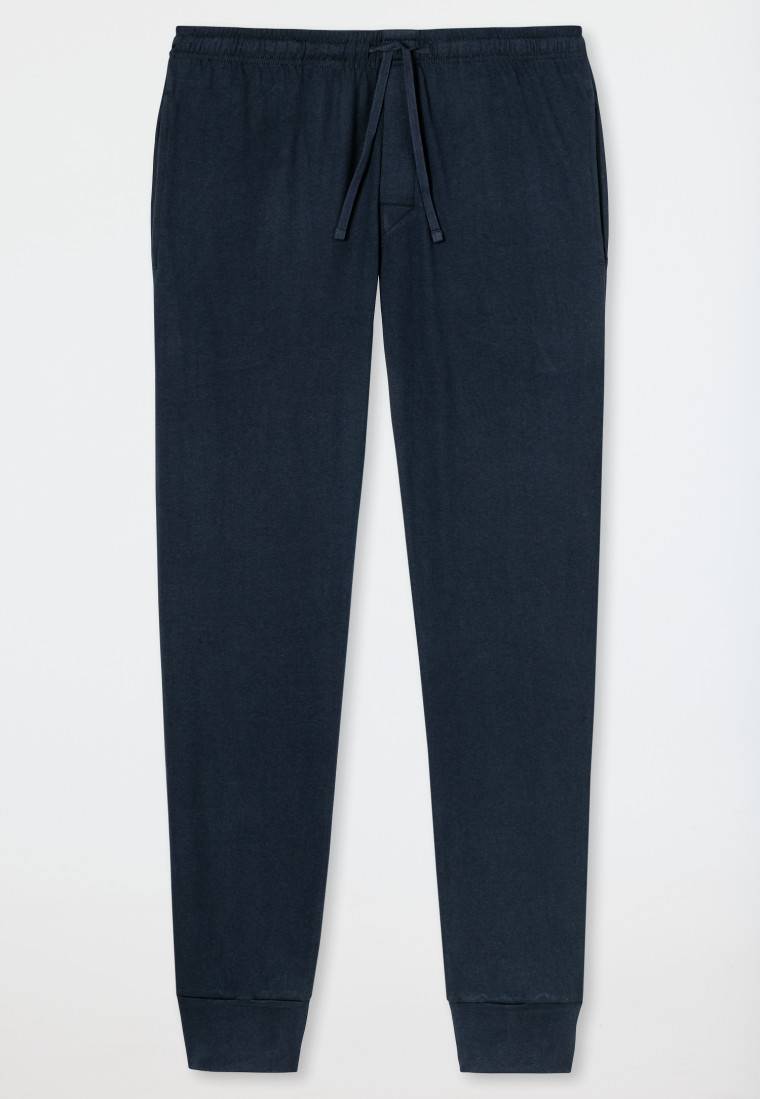 Schiesser Loungehose lang Jersey Bündchen dunkelblau - Mix+Relax Letzte 2 Tage