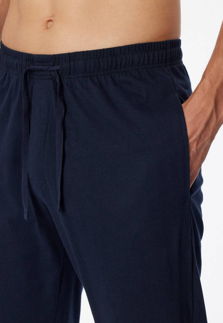 Schiesser Loungehose lang Jersey Bündchen dunkelblau - Mix+Relax Letzte 2 Tage