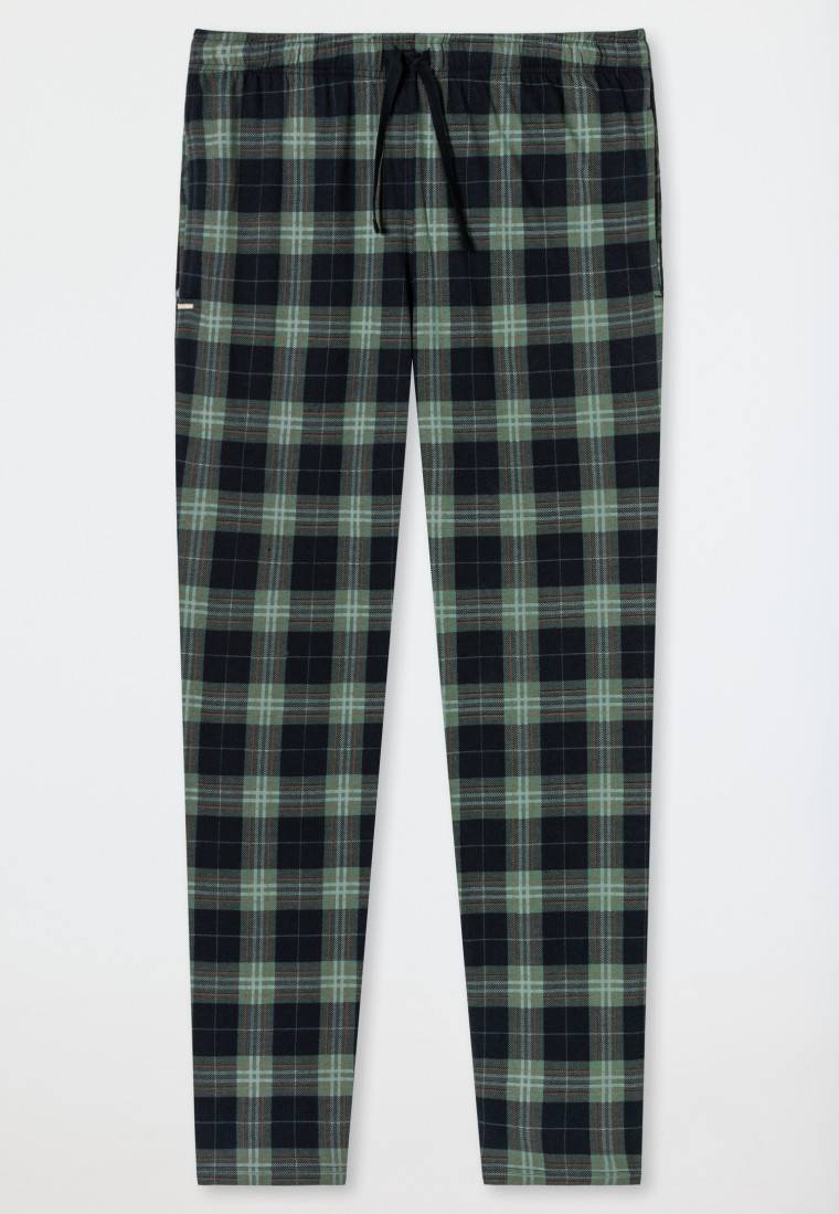 Schiesser Loungehose lang Organic Cotton kariert mehrfarbig - Mix+Relax Letzter Tag