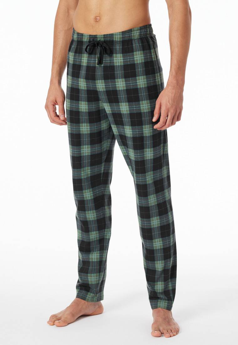 Schiesser Loungehose lang Organic Cotton kariert mehrfarbig - Mix+Relax Letzter Tag
