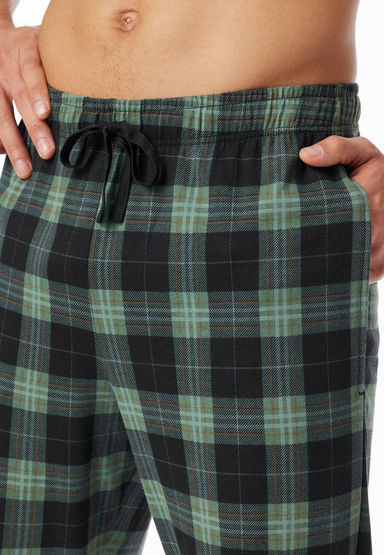 Schiesser Loungehose lang Organic Cotton kariert mehrfarbig - Mix+Relax Letzter Tag