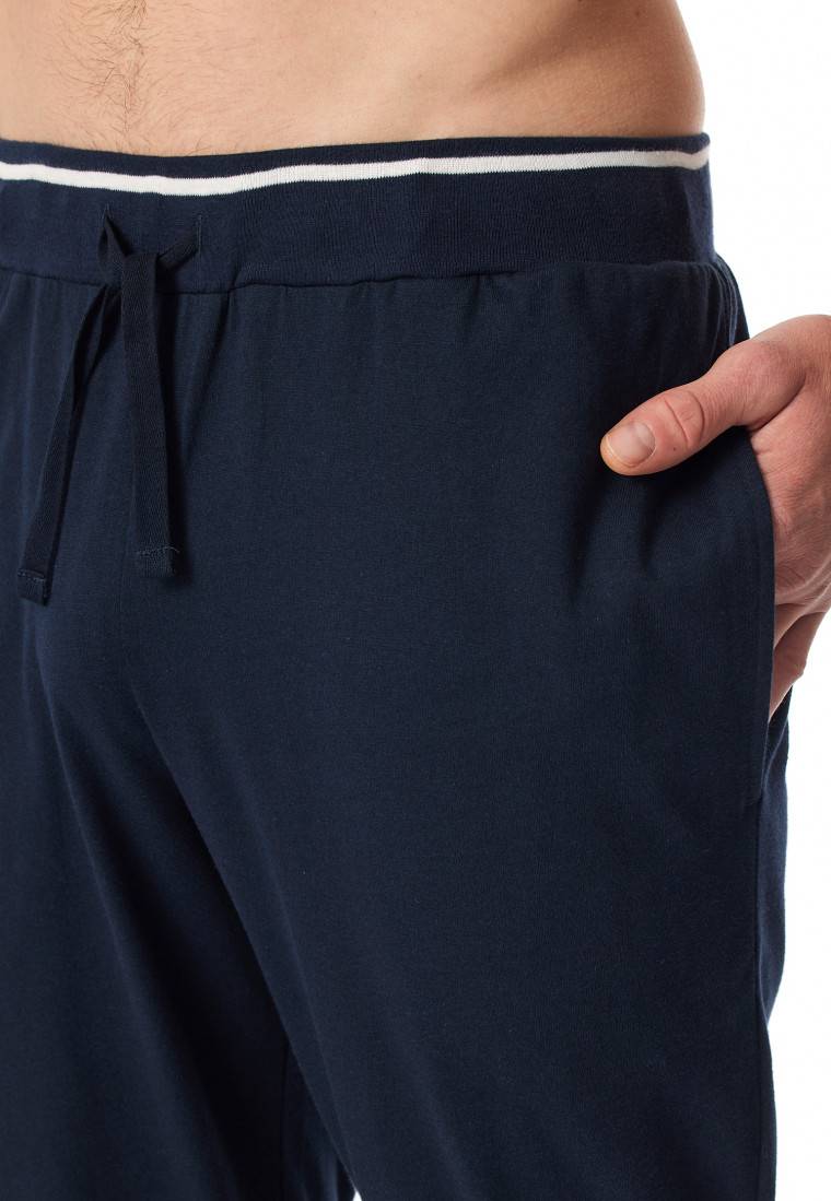 Schiesser Hose lang Bündchen nachtblau - Mix+Relax Zeitbegrenzte Promotion