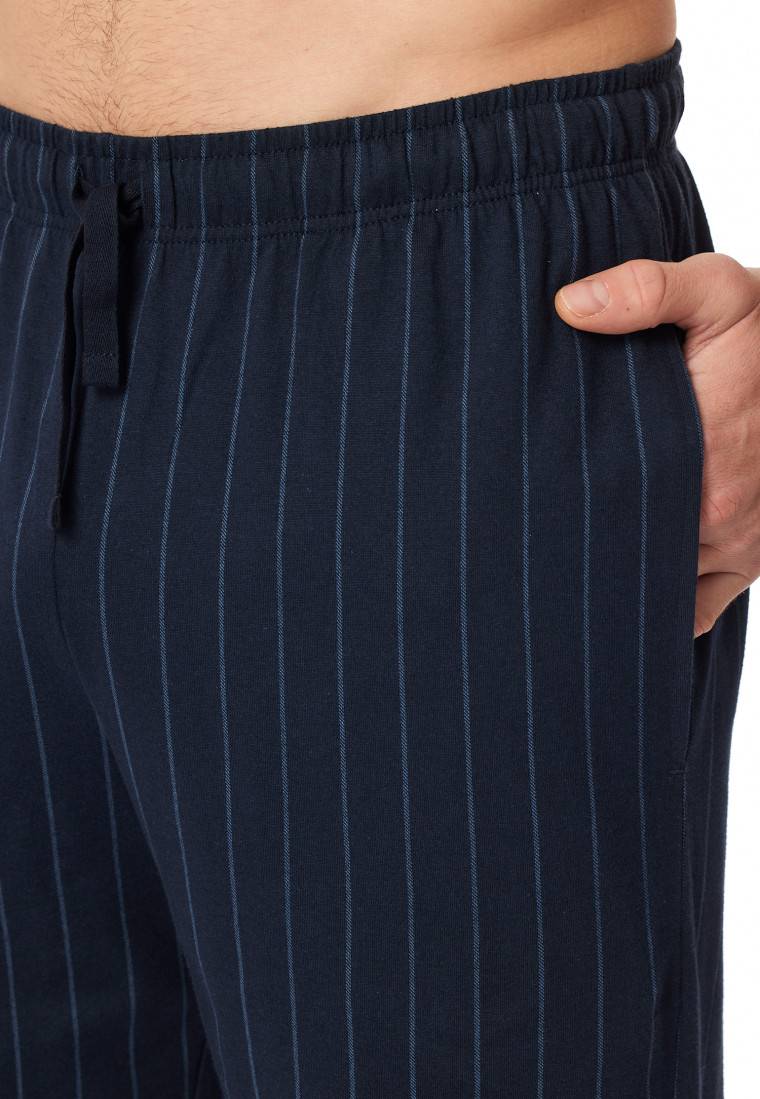 Schiesser Hose lang Streifen nachtblau - Mix+Relax Bis zu 55% Rabatt