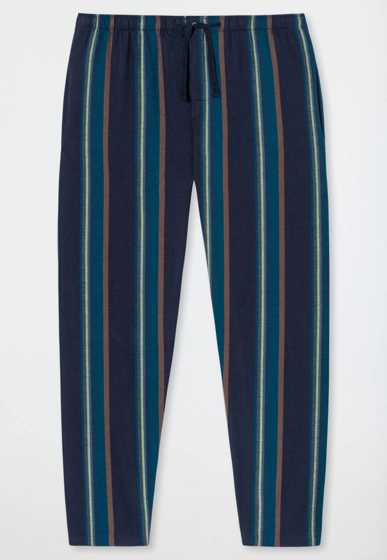 Schiesser Hose lang Flanell Streifen multicolor - Mix+Relax Im Verkauf
